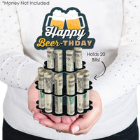 Cheers and Beers Happy Birthday - DIY Birthday Party Money Holder Gift - Cash Cake