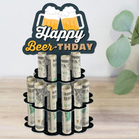 Cheers and Beers Happy Birthday - DIY Birthday Party Money Holder Gift - Cash Cake