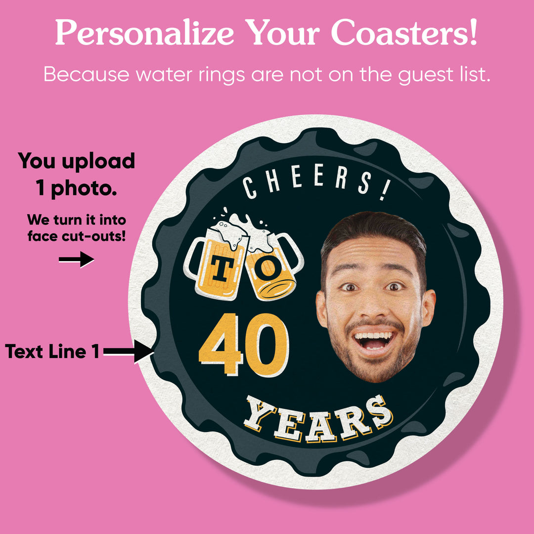 Custom Photo Coasters - Cheers & Beers