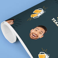 Custom Face Wrapping Paper - Cheers & Beers