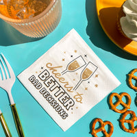 Napkins - Cheers to Better Bad Decisions - 24 Ct