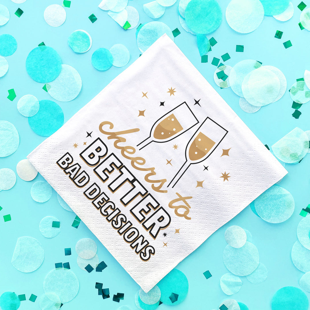 Napkins - Cheers to Better Bad Decisions - 24 Ct