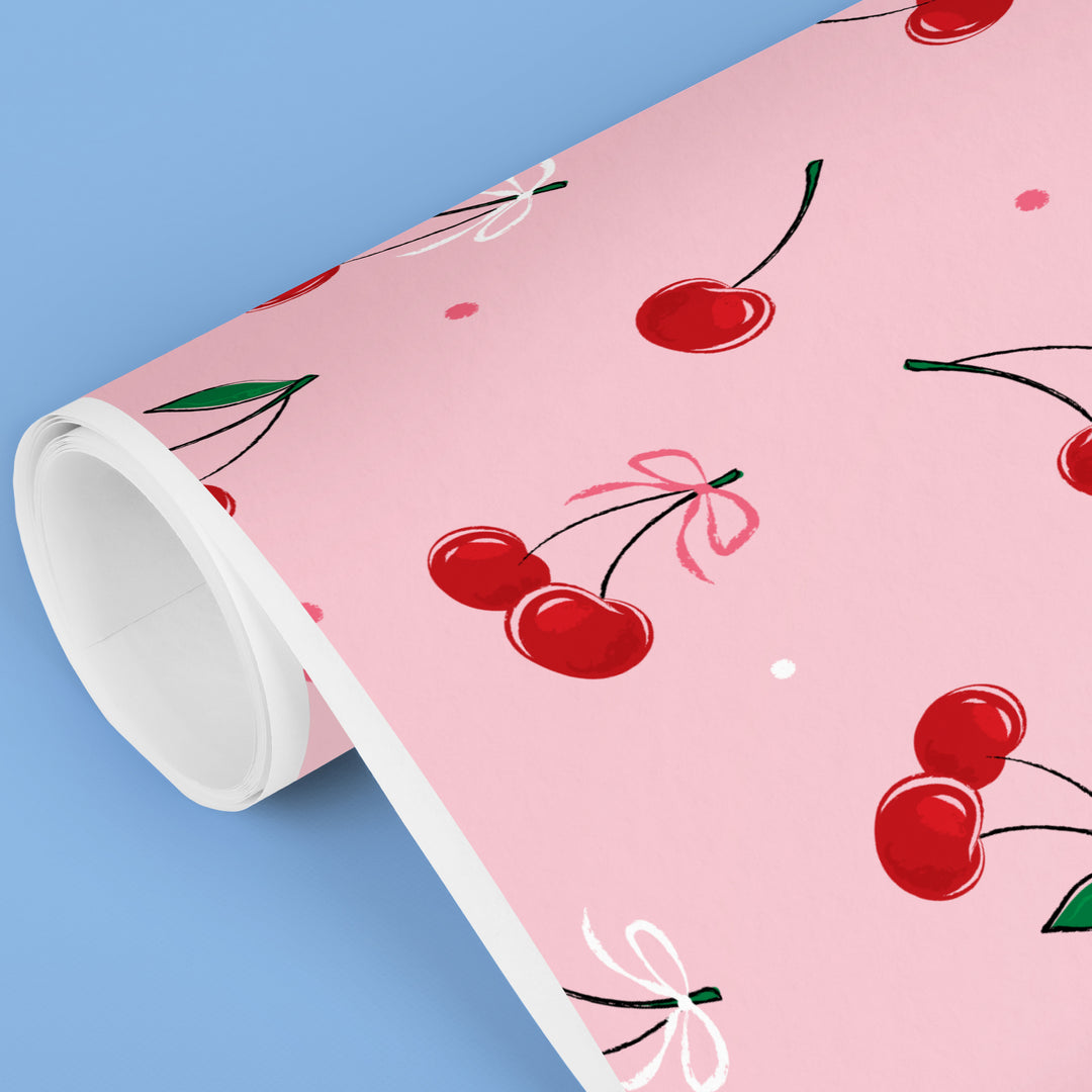 Cherries & Bows Wrapping Paper