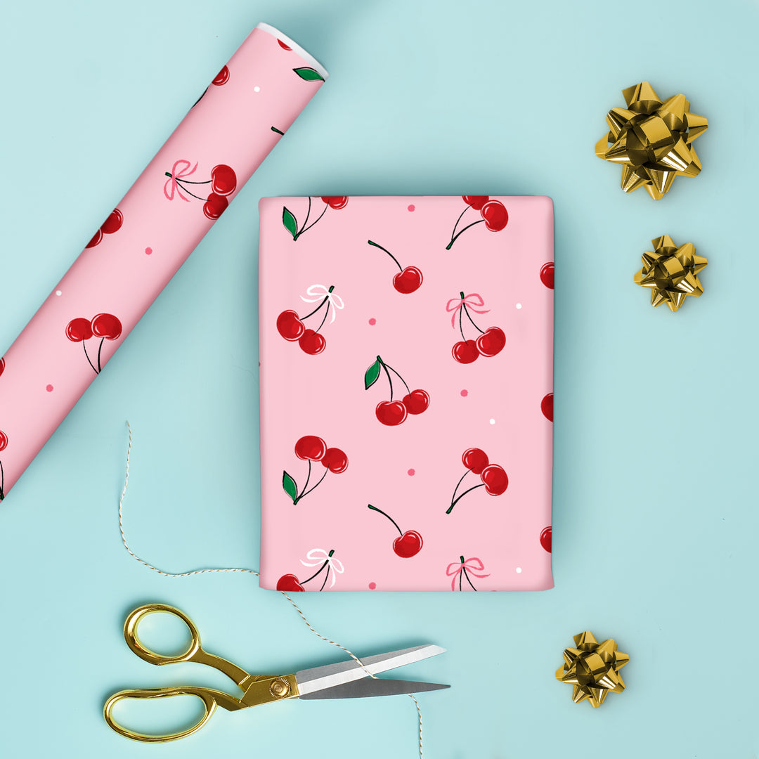 Cherries & Bows Wrapping Paper