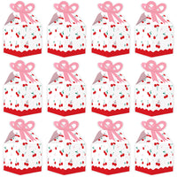 Cherry Bow Boxes - 12 Ct