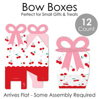 Cherry Bow Boxes - 12 Ct