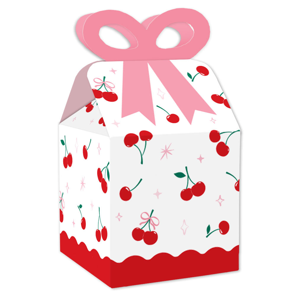Cherry Bow Boxes - 12 Ct