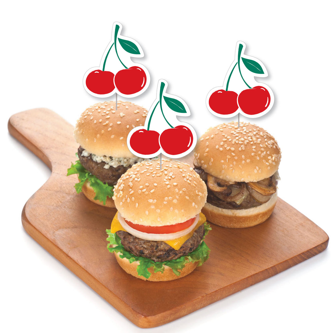 Cherry Treat Picks - 24 Ct