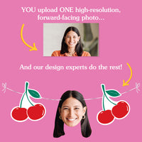 Custom Face Garland Banner - Cherry