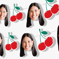 Custom Face Garland Banner - Cherry