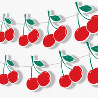 Cherry Garland Banner - 15 Pc