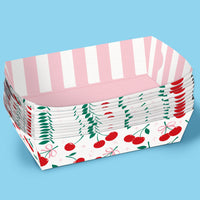 Cherry Paper Food Trays - 12 Ct