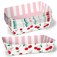 Cherry Paper Food Trays - 12 Ct