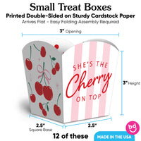 Cherry On Top Treat Boxes - 12 Ct