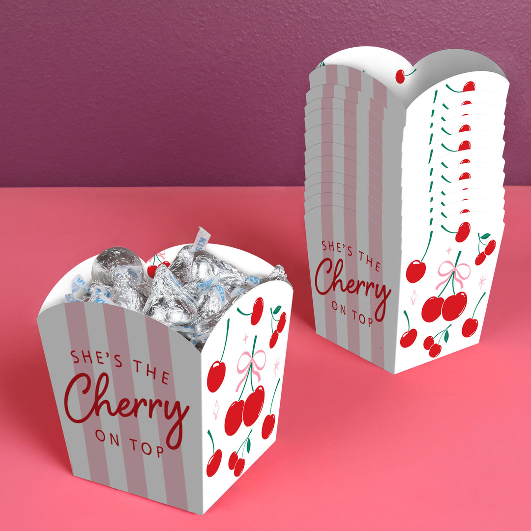 Cherry On Top Treat Boxes - 12 Ct