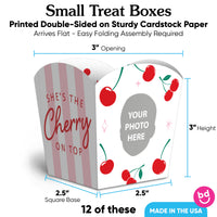 Custom Face Cherry On Top Treat Boxes - 12 Ct