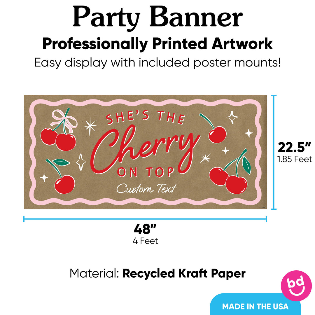 Custom Text Cherry Kraft Banner