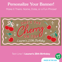 Custom Text Cherry Kraft Banner