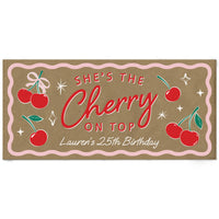 Custom Text Cherry Kraft Banner