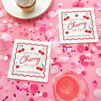 Custom Text Napkins - Cherry