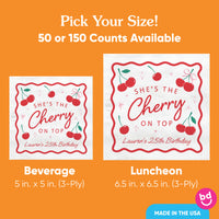 Custom Text Napkins - Cherry