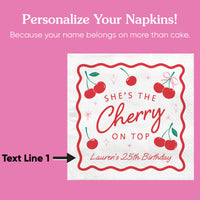 Custom Text Napkins - Cherry