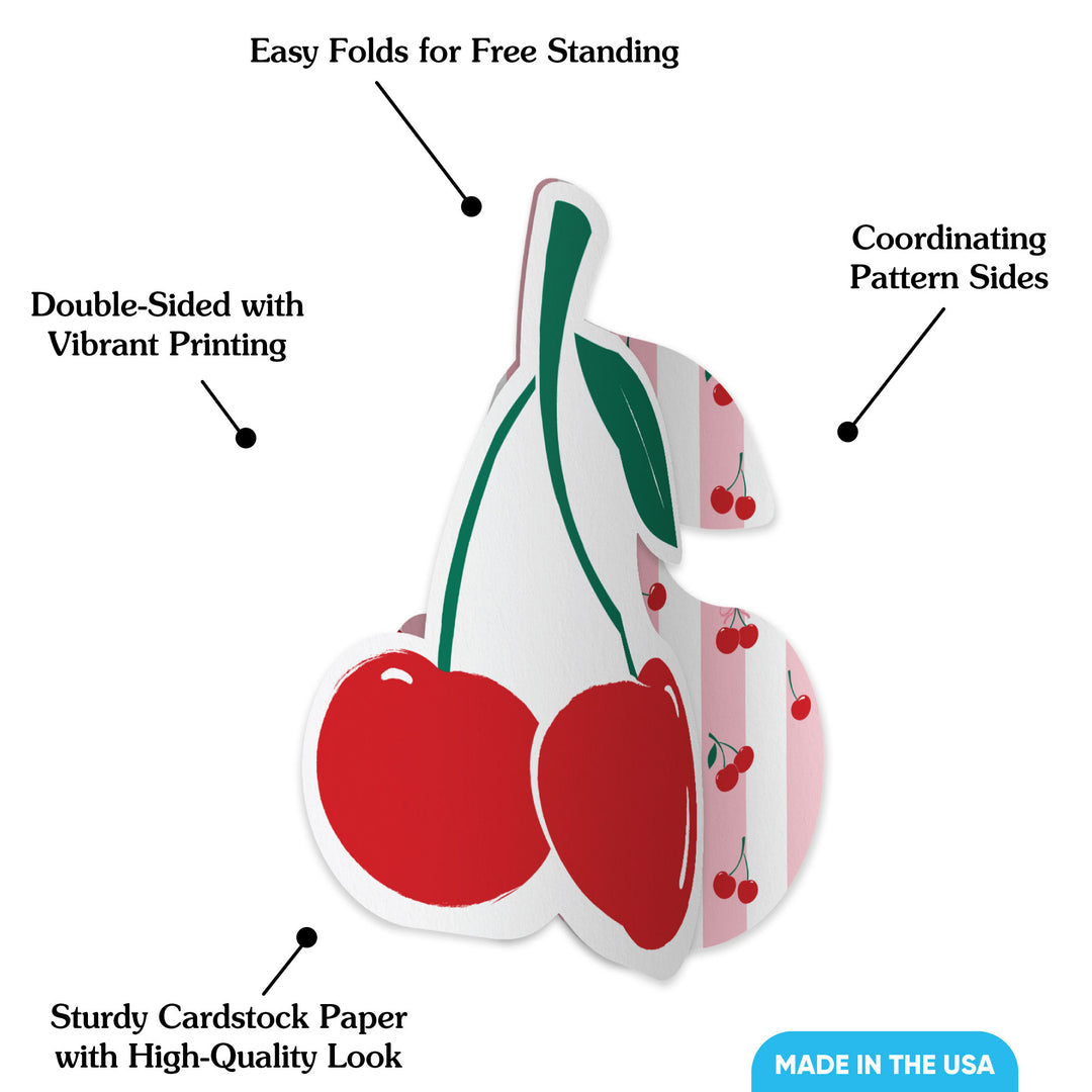 Cherry 3D Centerpieces - 8 Ct