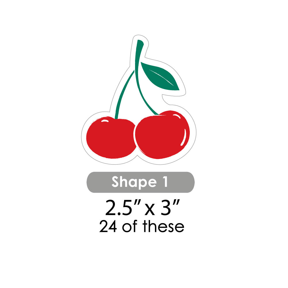 Cherry Straw Decor - 24 Ct