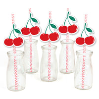 Cherry Straw Decor - 24 Ct