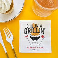 Custom Text - Chillin' & Grillin' Napkins - 50 Ct