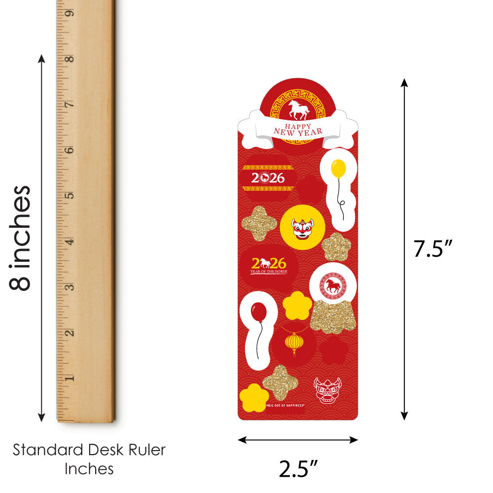 Chinese New Year - 2026 Year of the Horse Favor Kids Stickers - 16 Sheets - 256 Stickers