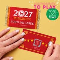 Chinese New Year - 2027 Year of the Goat Game Scratch Off Fortune Cards - 22 Count