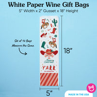 Custom Text Wine Bags - Christmas Cowboy