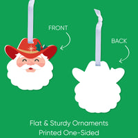 Christmas Cowboy Tree Ornaments - 12 Ct