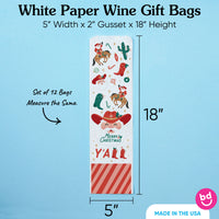 Wine Bags - Christmas Cowboy