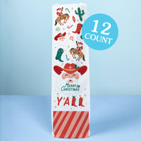 Wine Bags - Christmas Cowboy