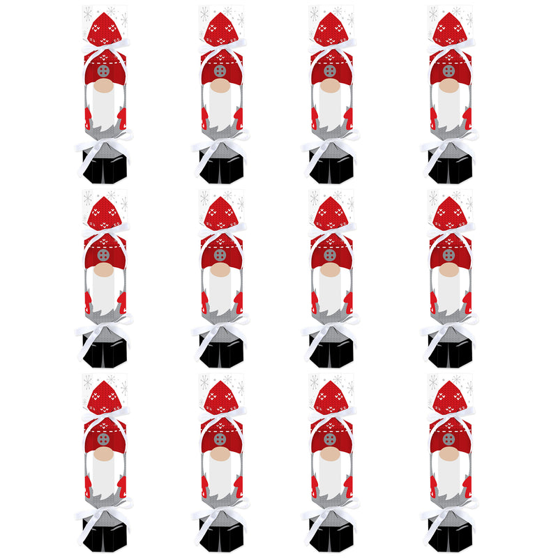 Christmas Gnomes - No Snap Holiday Party Table Favors - DIY Cracker Boxes - Set of 12