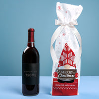 Custom Text Wine Bags - Christmas Gnomes