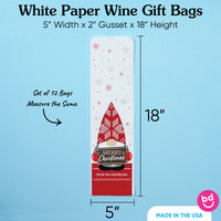 Custom Text Wine Bags - Christmas Gnomes
