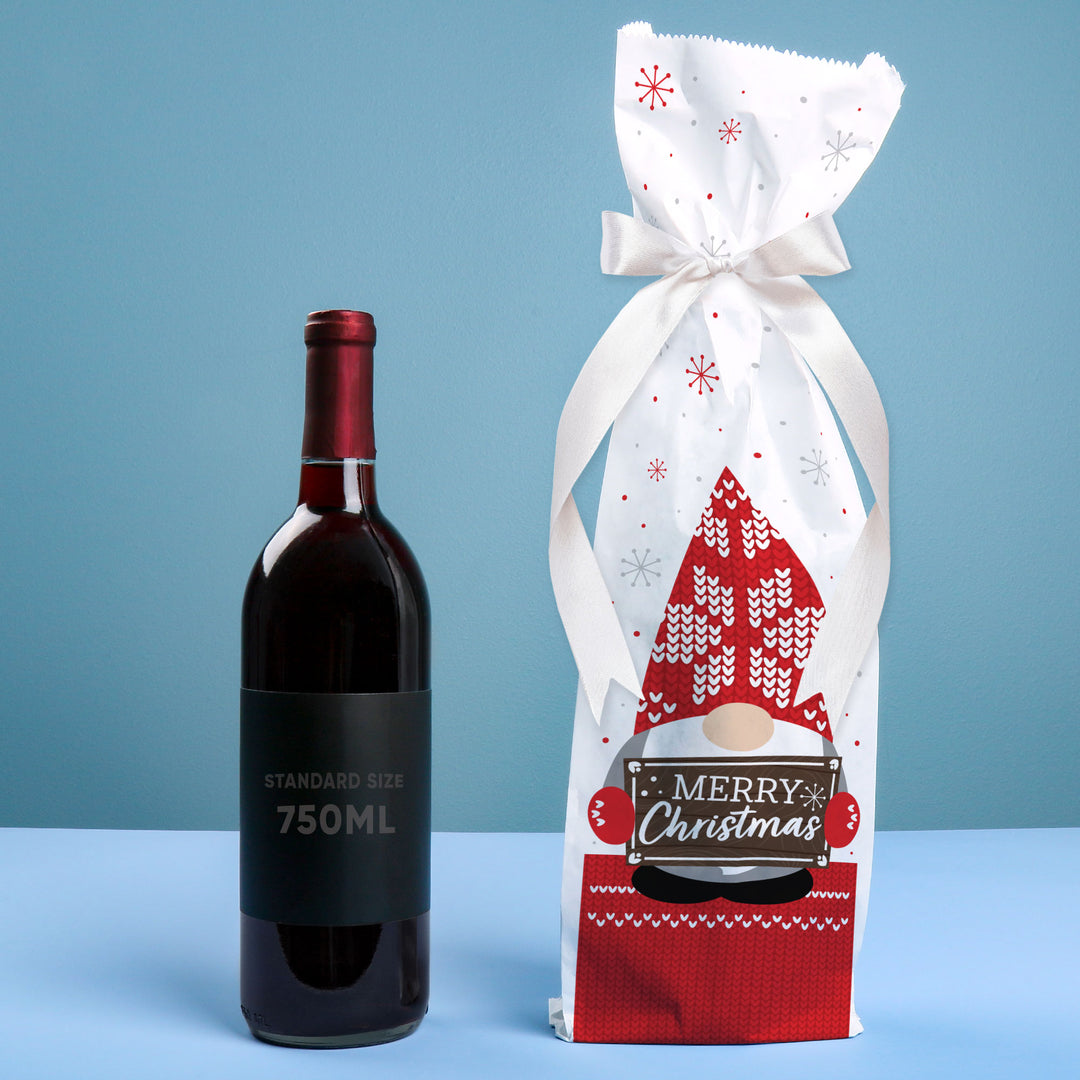 Wine Bags - Christmas Gnomes