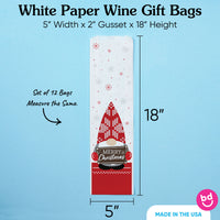 Wine Bags - Christmas Gnomes