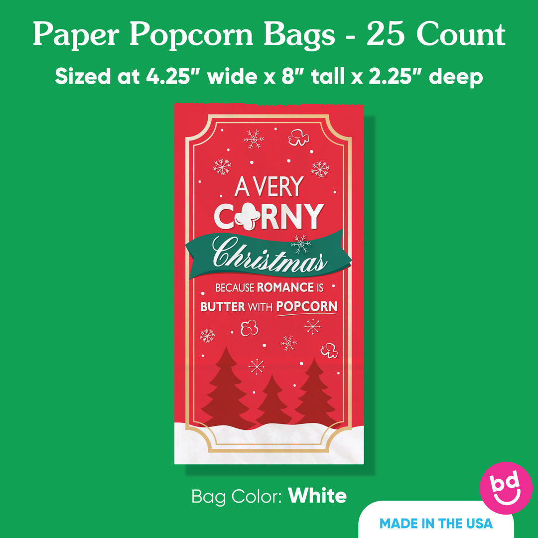 Popcorn Bags - Christmas Movie - 25 Ct