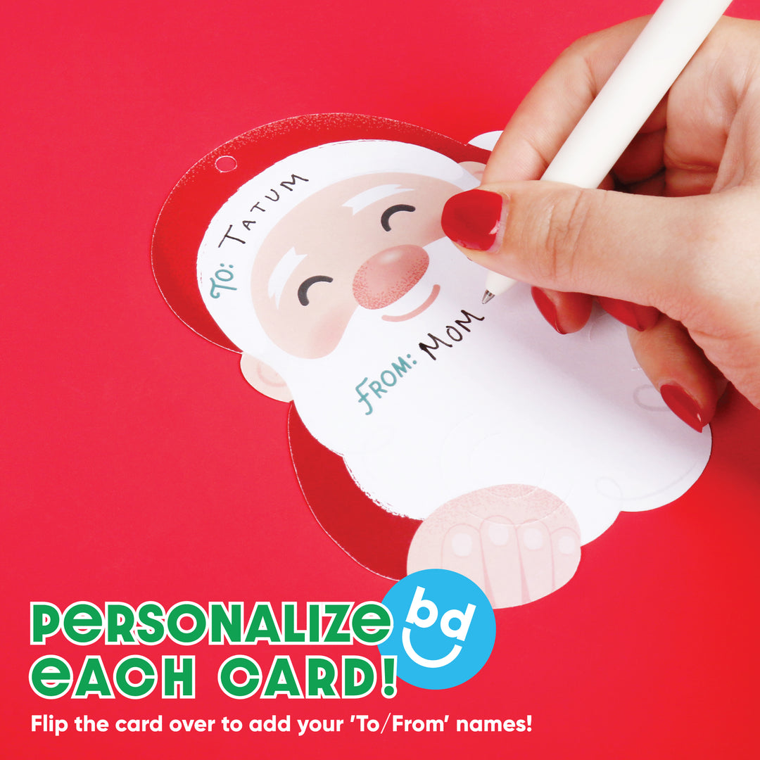 Christmas Gift Tag Money Holders, To and From Hanging Ornament Cards for Holiday Cash Gift Presents or Christmas Tree Display, Assorted 12 Count
