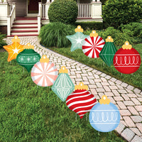 Christmas Ornaments Yard Signs - 10 Ct