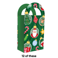 Christmas Ornaments Paper Favor Bags - 12 Ct