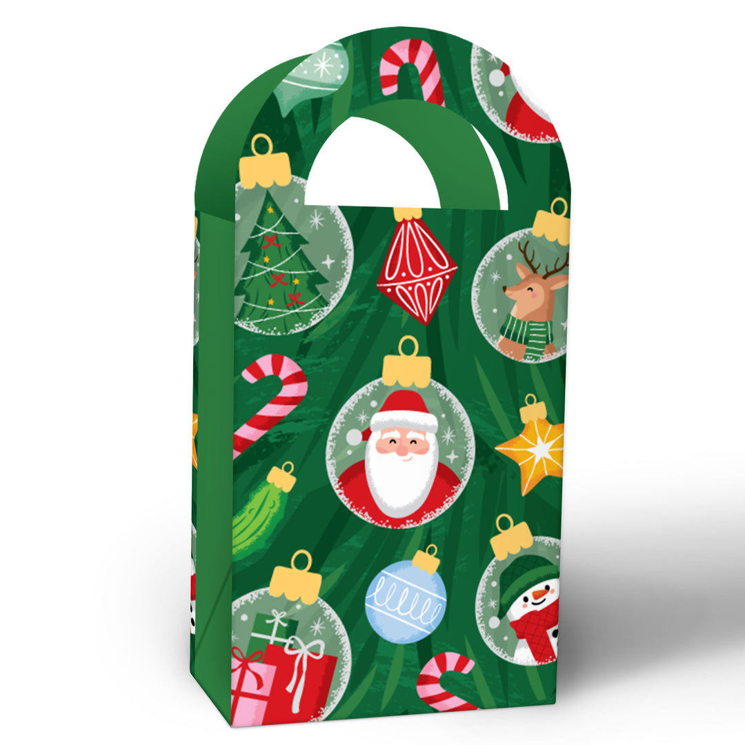 Christmas Ornaments Paper Favor Bags - 12 Ct