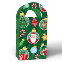 Christmas Ornaments Paper Favor Bags - 12 Ct