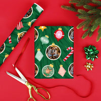 Custom Photo Wrapping Paper - Christmas Ornaments