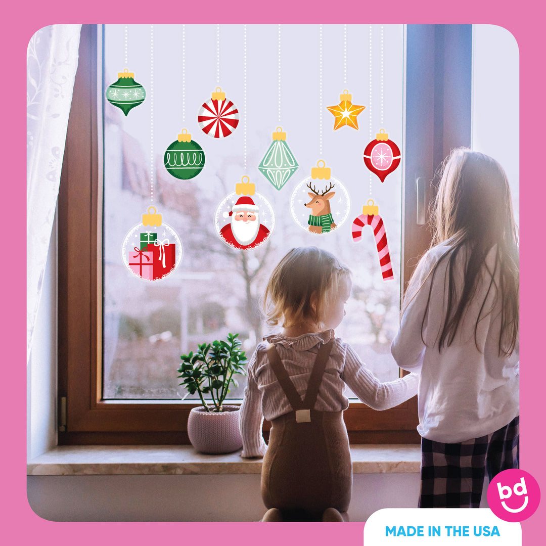 Christmas Ornaments Window Clings