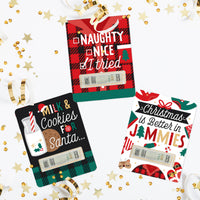 Christmas Pajamas - DIY Assorted Holiday Plaid PJ Party Cash Holder Gift - Funny Money Cards - Set of 6